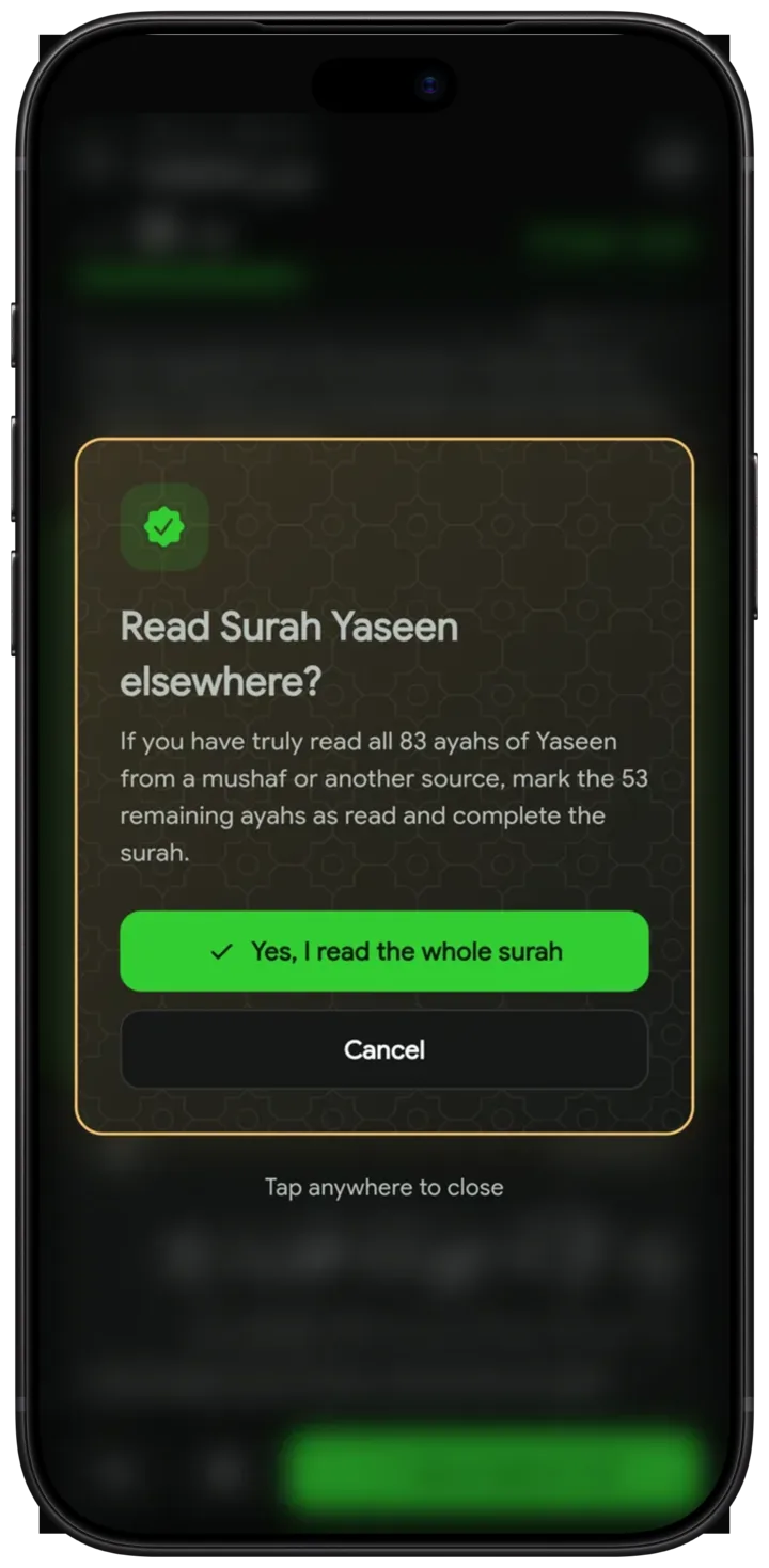 Read elsewhere in the app
